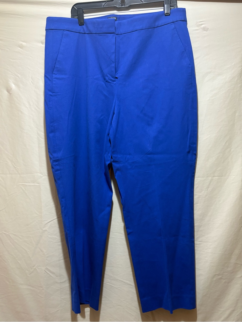 J. Crew Women’s Size 16 BRAND NEW Bright Cobalt Blue Straight-Leg Pants - Picture 3 of 7